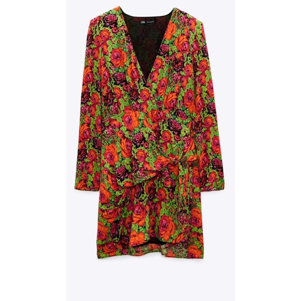 ZARA FLORAL PRINT DRESS. NWT